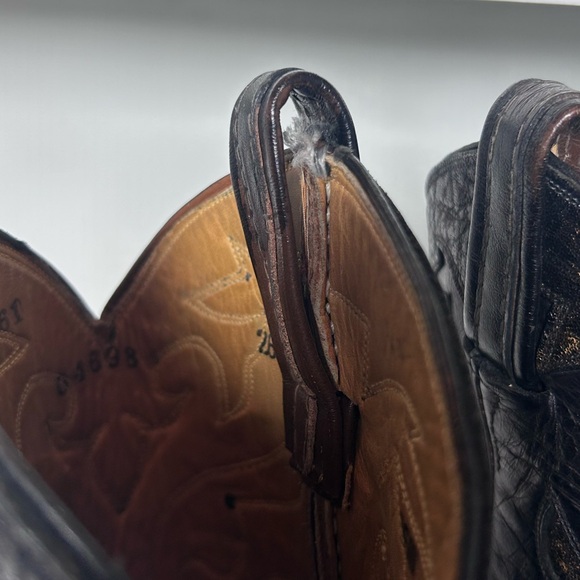 Vintage Tony Lama Gold Label Women’s Black Western Cowboy Boots 6–6.5 USA Made - Picture 9 of 9